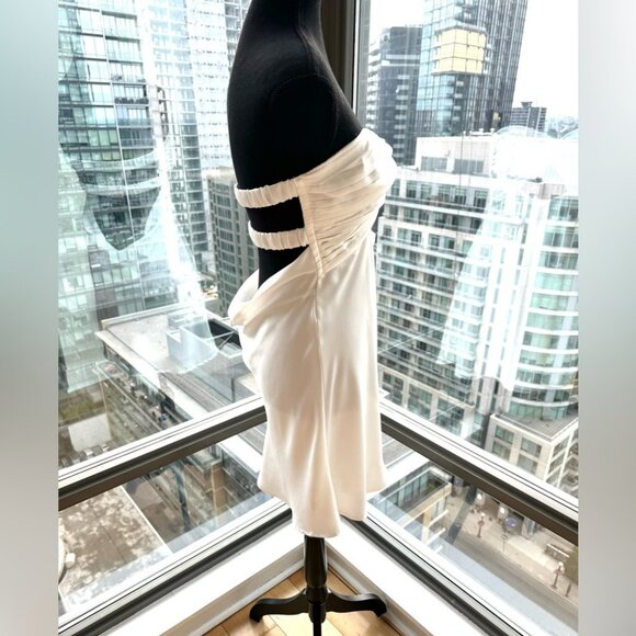 🆕 PRINCESS POLLY 🧿 NWOT Shellie Mini Dress, White - Size US 8 - Picture 11 of 16